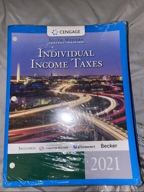 Cengage Individual Income Taxes 2021 Textbook